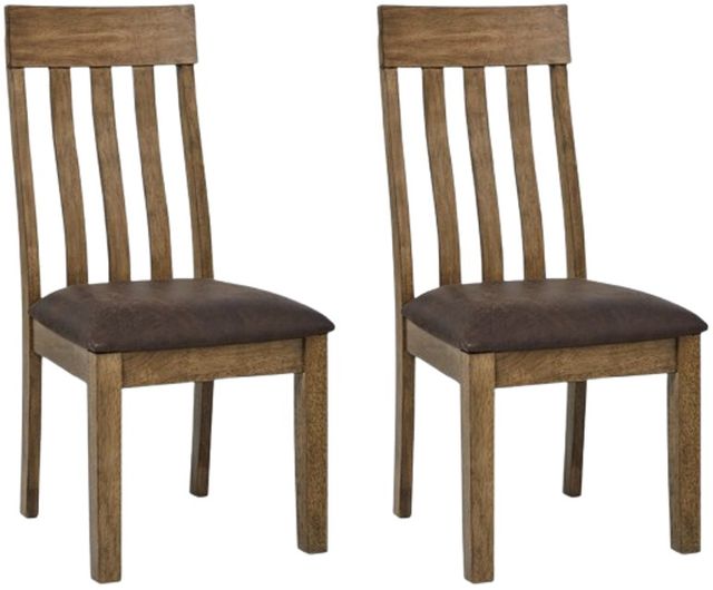 Signature Design by Ashley® Broxtyn Light Brown Upholstered Dining Side Chair-4