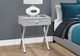 Monarch Specialties Inc. Grey Cement 24"H Accent Table with Chrome Metal Legs-1