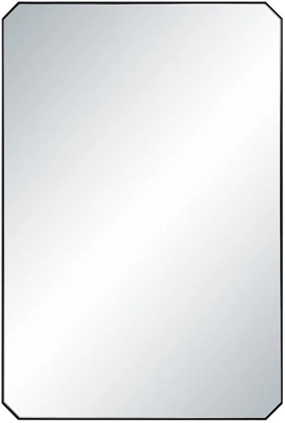 Renwil® Jace Matte Black Accent Mirror-0