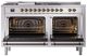 Ilve® Nostalgie II Series 60" Stainless Steel Pro Style Dual Fuel Range-2