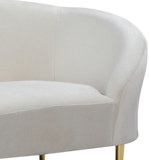Meridian Furniture Ritz Cream Velvet Chair-3