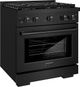 ZLINE 30" Black Stainless Steel Pro Style Gas Range-3