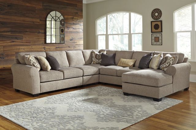 Benchcraft® Pantomine 5-Piece Driftwood Left-Arm Facing Sectional with Chaise-1