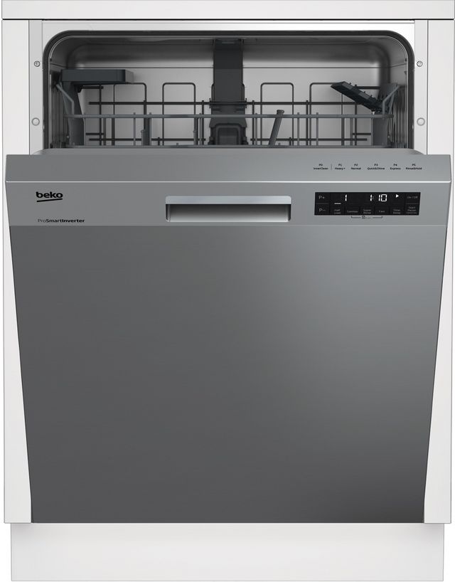 Beko 24" Fingerprint Free Stainless Steel Front Control Built In Dishwasher-1