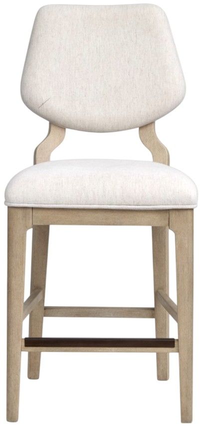 Magnussen Home® Sunset Cove Beige/Sanibel Brown Upholstered Counter Chair-2