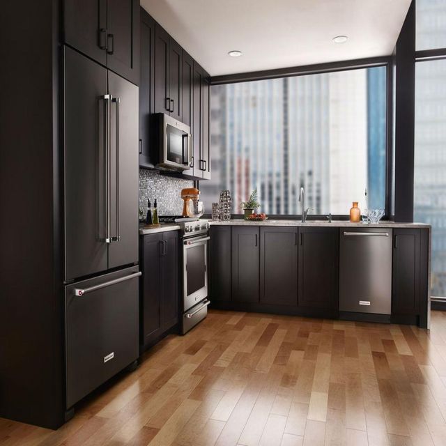 KitchenAid® 33 in. 22.1 Cu. Ft. Black Stainless Steel with PrintShield™ Finish French Door Refrigerator-2