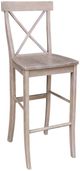 John Thomas Furniture® Dining Essentials Taupe Gray X-Back Bar Stool-0