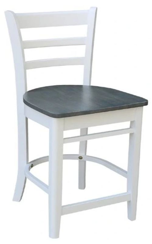 John Thomas Furniture® Dining Essentials Emily Heather Gray/White Stool-0
