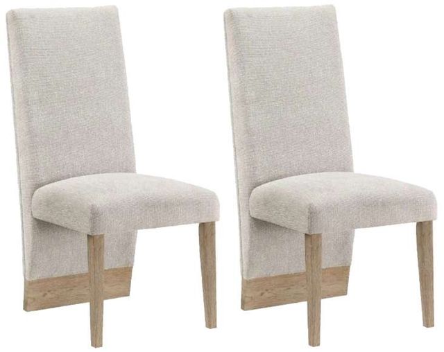 Global Furniture USA D12 2-Piece Beige/Natural Dining Chair Set-0