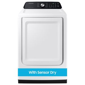 7.4 cu. ft. vented Electric Dryer in White/Black with Sensor Dry