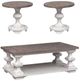 Liberty Furniture Sedona 3-Piece Gravel/Heavy Distressed White Occasional Table Set-0