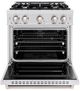 ZLINE Classic 30" Satin Stainless Steel Pro Style Gas Range-1