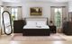 Elements International Sylvie Dark Brown Queen Upholstered Panel Bed-4