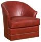 King Hickory Customizable Cassandra Leather Swivel Chair-0