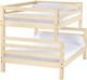Crate Designs™ Furniture Unfinished Full XL/Queen Ladder End Bunk Bed-0