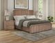 International Furniture Direct Mezquite Multi-Step Brown King Platform Bed Footboard with Rails-1