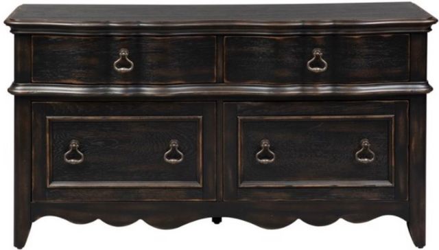 Liberty Furniture Chesapeake Wire Brushed Antique Black Credenza