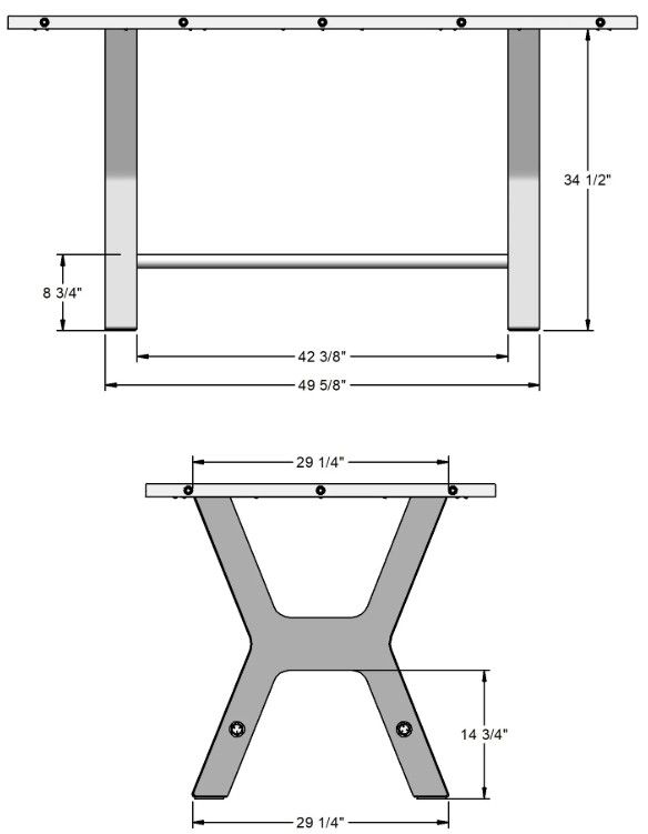 Amisco Customizable Parade Rectangular Counter Table-1