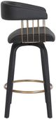 Armen Living Topanga Black Swivel Counter Stool-2