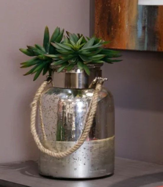 Stylecraft Silver Antique Lantern Jar-1
