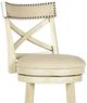 New Classic® Home Furnishings York White Swivel Counter Stool-4