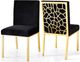 Meridian Furniture Opal Black/Gold Velvet Dining Chair-3