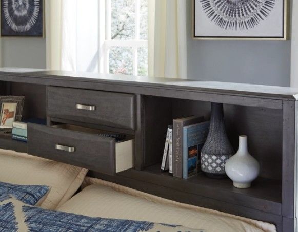Signature Design by Ashley® Caitbrook Gray Queen Storage Bed-3
