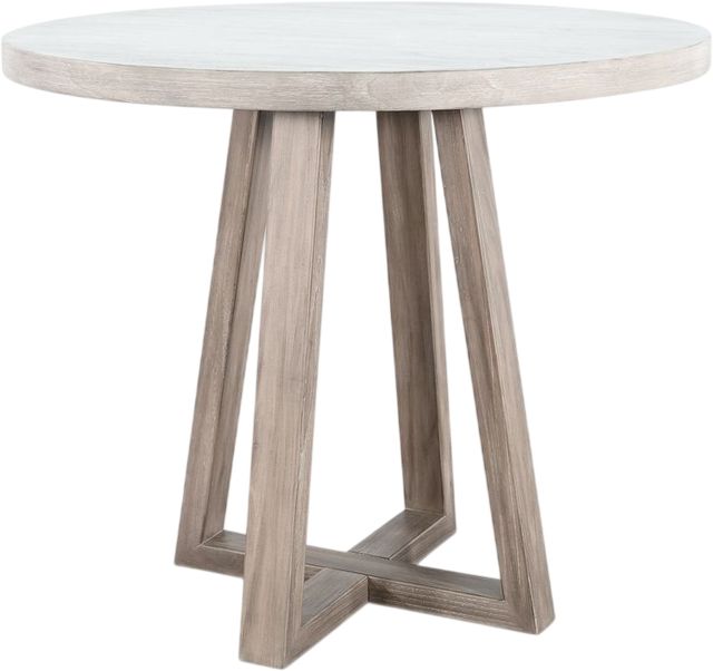 Sunny Designs™ Rowan Light Gray Counter Table with Wheat Base-0