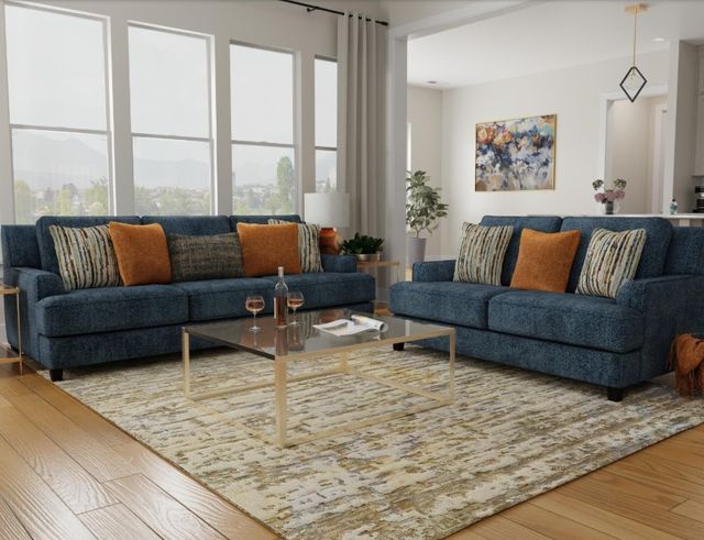 Corinthian Furniture Cape Cod Blue Sofa-1