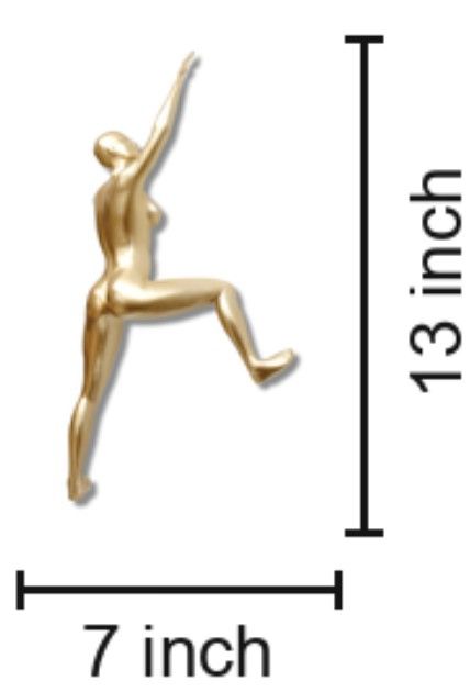 Classy Living Off the Wall Woman in Gold Wall Art-1