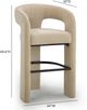 TOV Furniture Malone Taupe Chenille Bar Stool-2