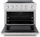 ZLINE Autograph Edition Paramount 36" Stainless Steel Pro Style Induction Range with White Matte Door-1