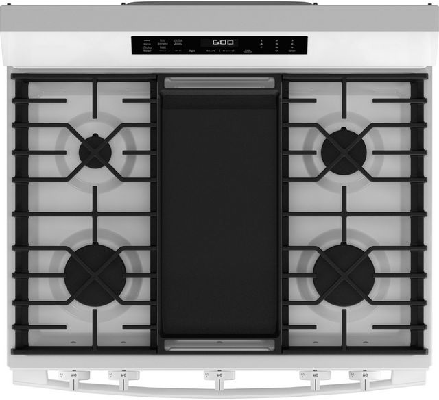 GE® 30'' White Freestanding Gas Range-1