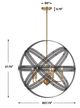Uttermost® Spherical Dark Bronze Pendant-2