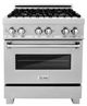 ZLINE 30" Satin Stainless Steel Pro Style Dual Fuel Range-0