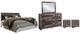 Benchcraft® Derekson 5-Piece Multi Gray King Panel Headboard Bed Set-0