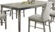 New Classic® Home Furnishings Lennox Gray Dining Table with Silver Base-0
