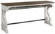 Intercon Drake French Oak 76" Sofa Bar Table with Rustic Gray Base-0