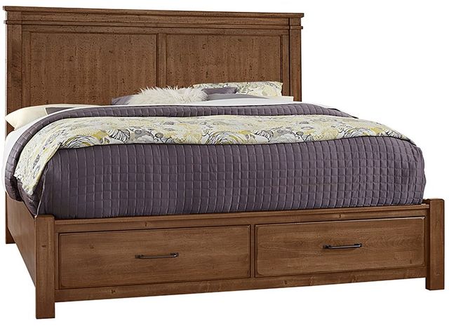Artisan & Post by Vaughan-Bassett Cool Rustic Amber Queen Mansion Storage Panel Bed-0