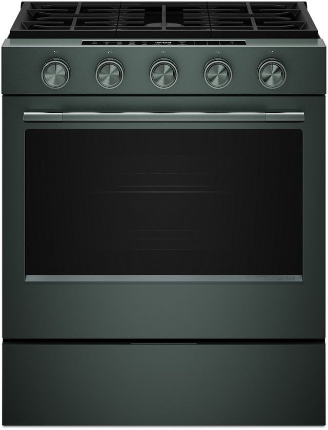 KitchenAid® 30" Juniper Smart Slide-in Gas Range with Convection Cooking Modes and 2-in-1 Burner-0