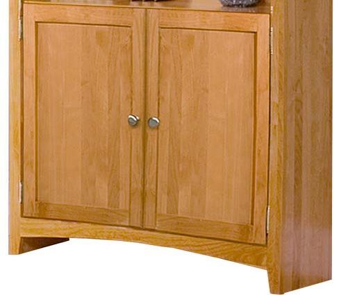 Archbold Furniture Customizable Alder Shaker Bookcase 48"x84" with Doors-1