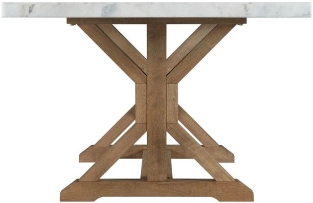 Elements International Lakeview White Dining Table with Natural Base-2