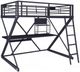 Powell® Z Bedroom Black Full Loft Study Bunk Bed-0