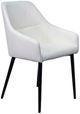 Corcoran Importation White Leather Dining Arm Chair-0