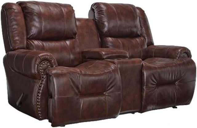 Best® Home Furnishings Customizable Genet Leather Manual Reclining Space Saver® Loveseat with Console-0