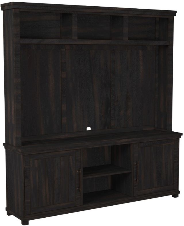 HH2 Home Villa 72'' Black Large Entertainment Wall Center