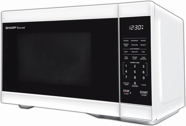 Sharp® Carousel® 1.1 Cu. Ft. White Countertop Microwave-1