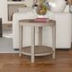 Flexsteel® Chevron Stone Gray Round End Table-2