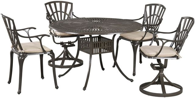Homestyles® Grenada 5-Piece Khaki Gray Outdoor Dining Set-0