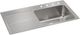Elkay Lustertone® Classic Lustrous Satin 43" x 22" x 10" 4-Hole Single Bowl Drop-In Sink with Right Drainboard-0